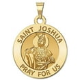 thumbnail image 1 of Saint Joshua Religious Medal - 3/4 Inch Size of a Nickel -Solid 14K Yellow Gold, 1 of 2