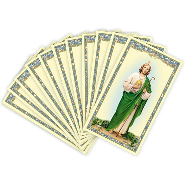 Saint Jude Religious Holy Card Cardstock Card with Prayer to St Jude
