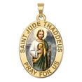 thumbnail image 1 of Saint Jude Religious Medal Color - 1/2 X 2/3 Inch Size of Dime, Solid 14K Yellow Gold, 1 of 1