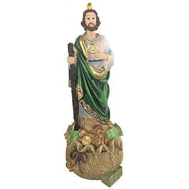 Saint Jude on Money Sack San Judas Tadeo St Statue Catholic Figure