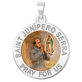 thumbnail image 1 of Saint Junipero Serra Religious Color Medal  - 1 inch Size of a Quarter -Sterling Silver, 1 of 2
