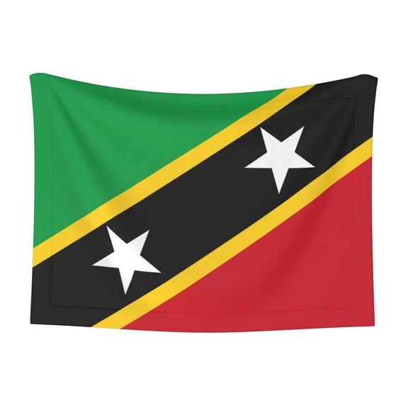 Saint Kitts And Nevis Flag Dog Blanket Soft Warm Flannel Cat Blanket Great Pet Throw for Cats Puppy Small Medium Large Dog