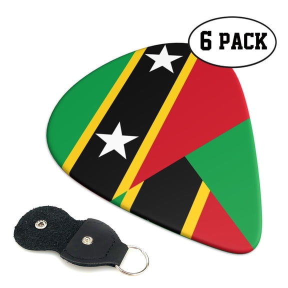 Saint Kitts And Nevis Flag Guitar Picks for Guitar Bass Music Instruments Women Men Guitar Picks