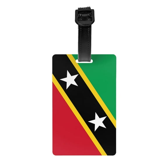 Saint Kitts And Nevis Flag Suitcase Travel Bag Labelsluggage Tag For Baggage Pvc Baggage Id Label Tag