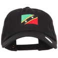 thumbnail image 1 of Saint Kitts Flag Embroidered Washed Cap - Black OSFM, 1 of 5