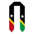 thumbnail image 1 of Saint Kitts and Nevis Flag Thick Graduation Sash Stole Scarf Double Sided Honor Stole For Graduation Students Class Of 2024, 1 of 7