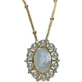 thumbnail image 1 of Saint Lady of Guadalupe,Virgen De Guadalupe Mother of Pearl Necklace 14K Gold Plated Medal Faith Necklace, 1 of 7
