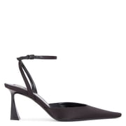 Saint Laurent Aimee Satin Slingback Pumps, Brand Size 37  US Size 7