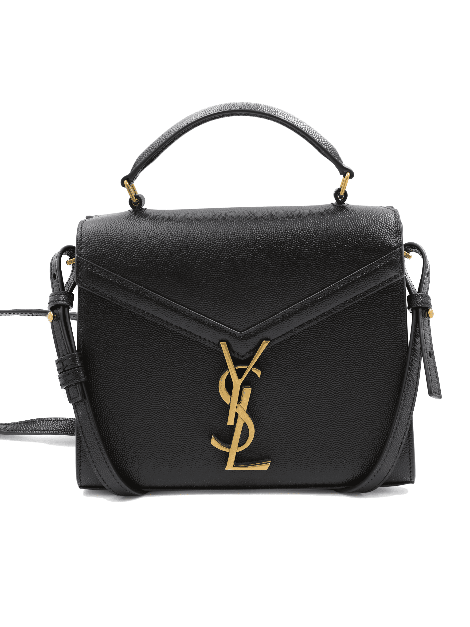 Saint Laurent Cassandra Mini Top Handle Bag Grain De Poudre Embossed