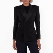 Saint Laurent Double-Breasted Tuxedo Jacket, Brand Size 38 US Size 2