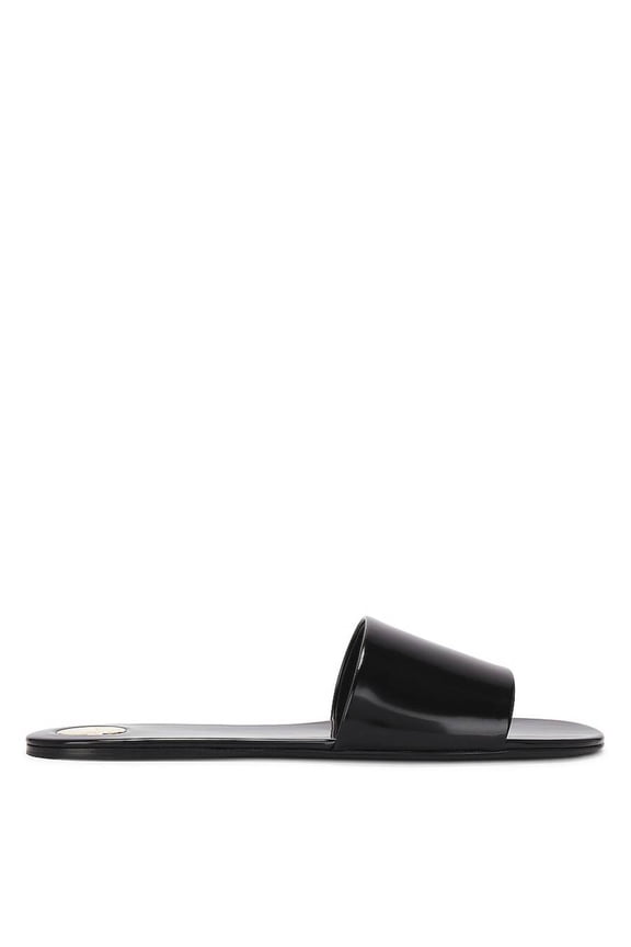Glazed Leather Carlyle Slides, Brand Size 35 ( US Size 5 )