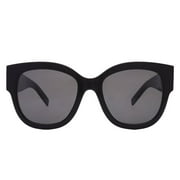 SAINT LAURENT SL M95_F 001 Cat Eye Black Gold Grey 56 mm Women's Sunglasses