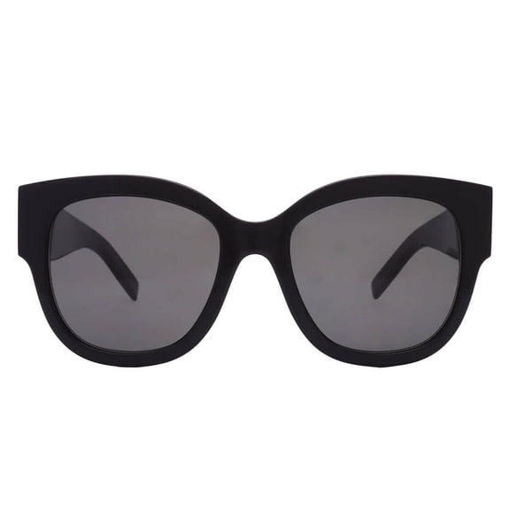 SAINT LAURENT SL M95_F 001 Cat Eye Black Gold Grey 56 mm Women's Sunglasses