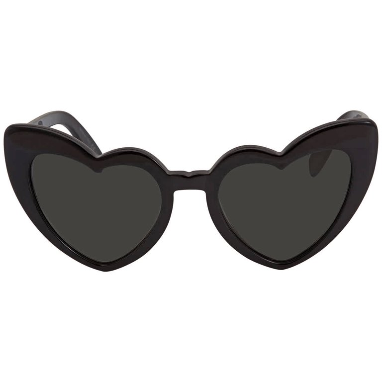 Saint Laurent Grey Heart Ladies Sunglasses, Plastic Frame  display picture 2