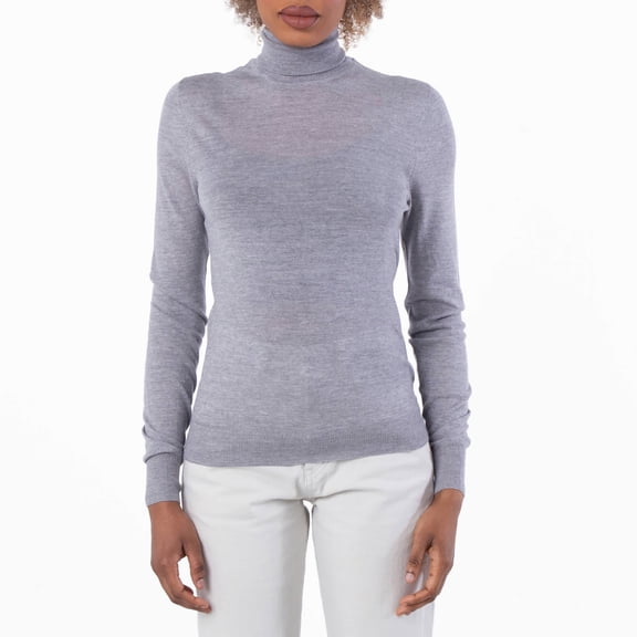 Saint Laurent Grey Wool Turtleneck, Size Large