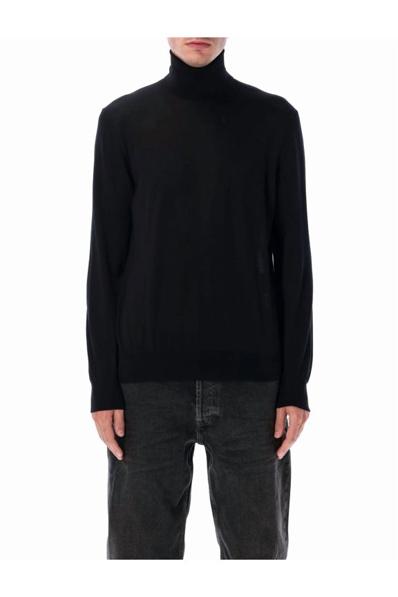 High Neck Fitted Ribbed Sweater (Men's)