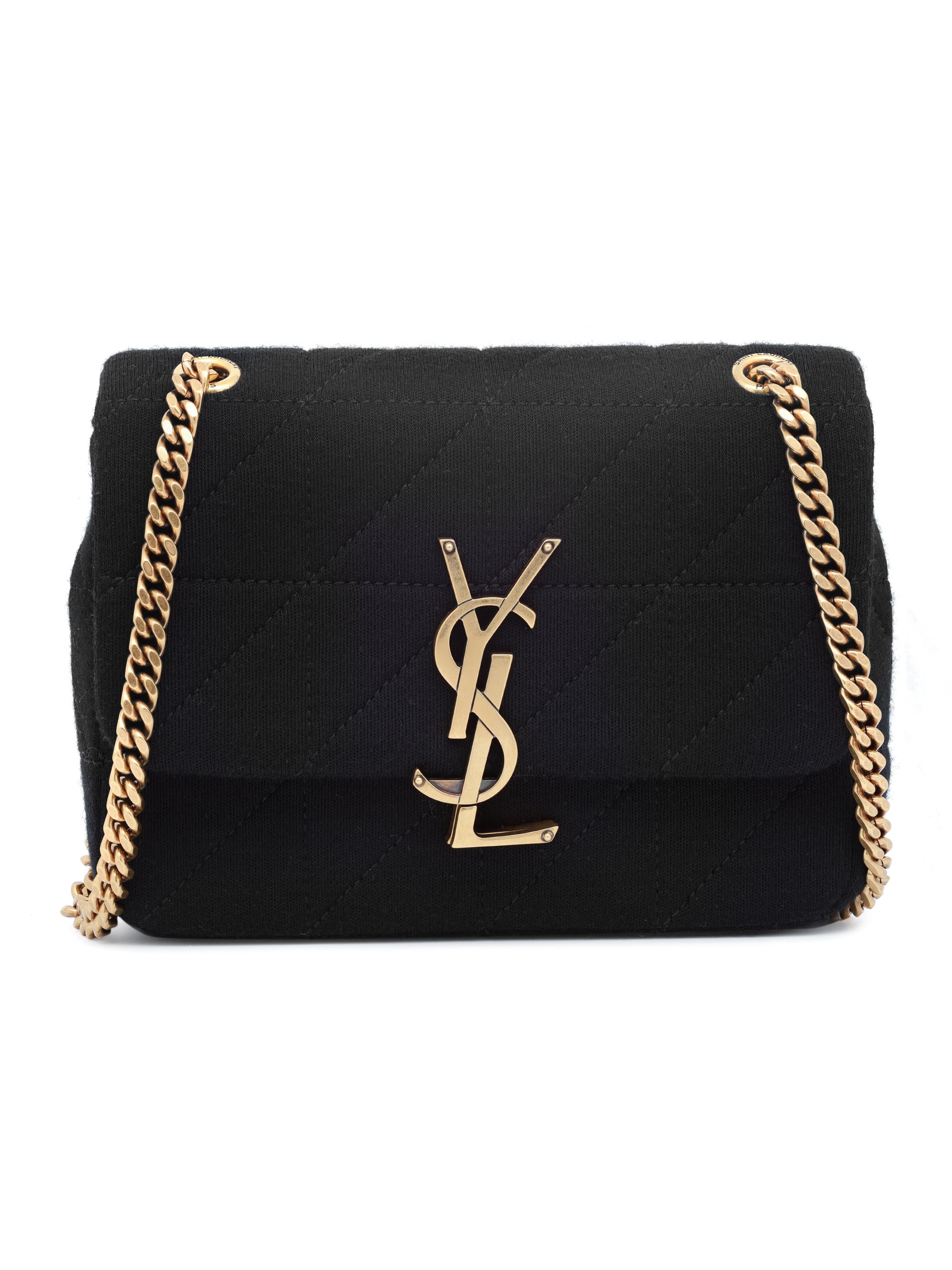YVES SAINT LAURENT Sade Large Quilted Leather Clutch Bag Black