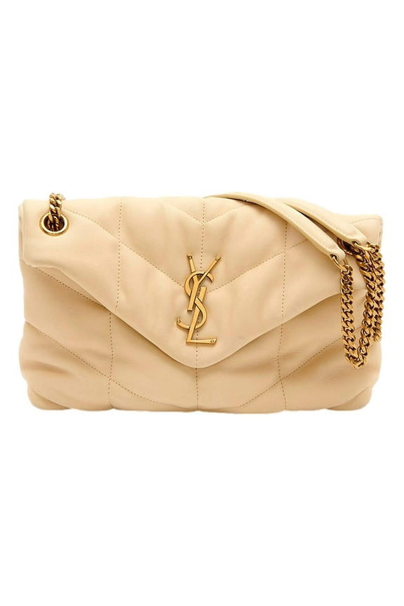 Lou Puffer Medium Shoulder Bag in Quilted Leather