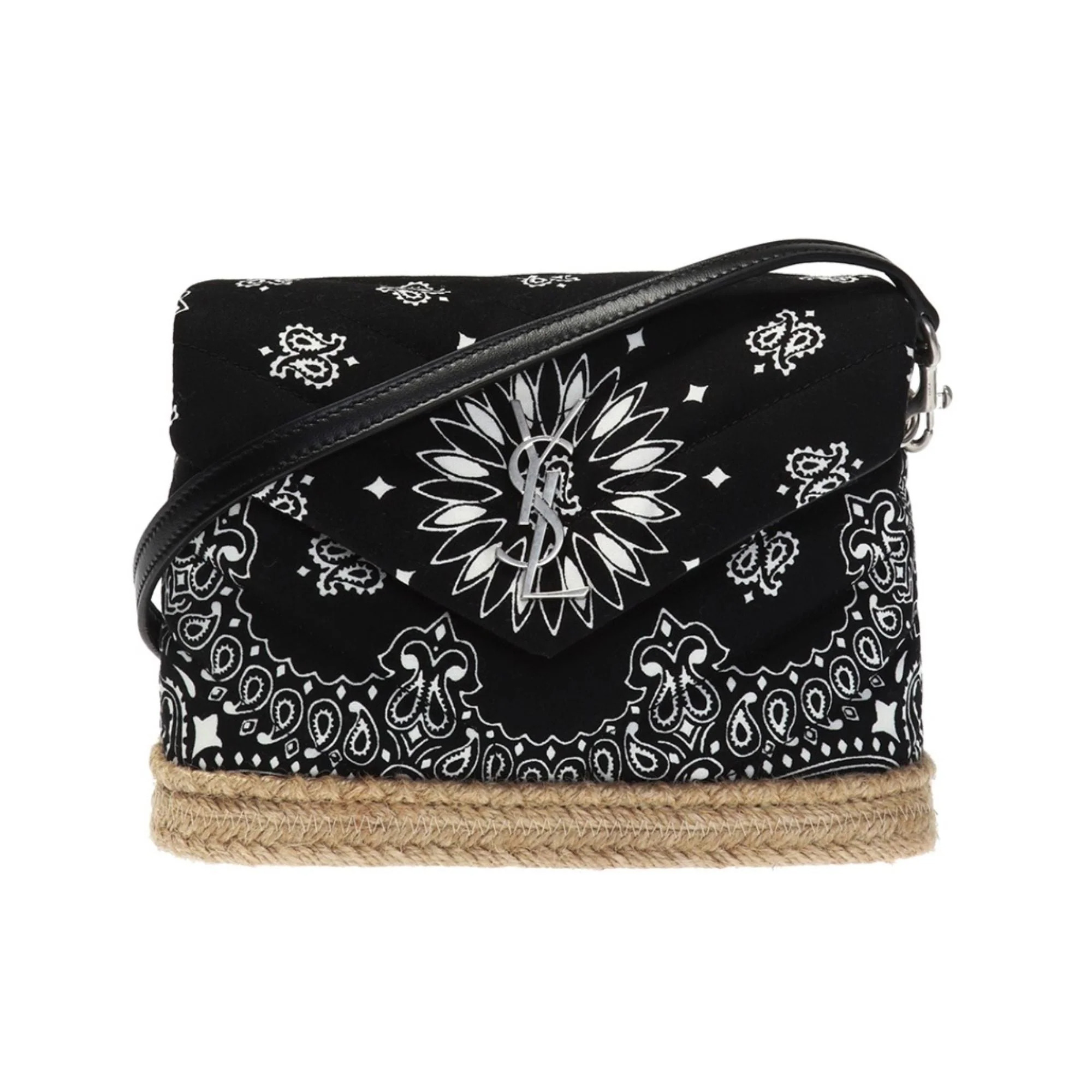 Saint Laurent Loulou Black Paisley Quilted Small Cross Body Bag 531045 - image 1 of 8