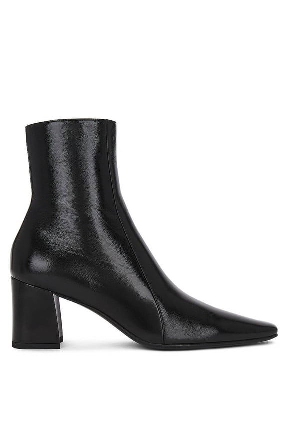 Rainer Zipped Crinkled Leather Bootie, Brand Size 35 ( US Size 5 )