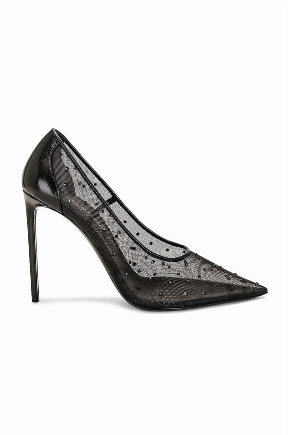 Rhinestone Mesh Anja Pumps, Brand Size 37 ( US Size 7 )