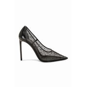 Saint Laurent Rhinestone Mesh Anja Pumps, Brand Size 40  US Size 10