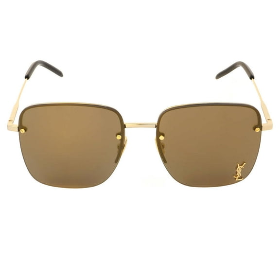 Saint Laurent Mirrored Brown Square Ladies Sunglasses SL 312 M 006 58