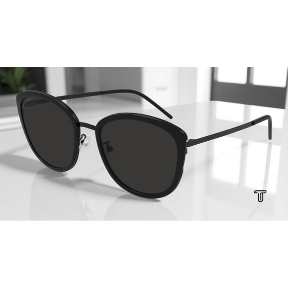 Saint Laurent SL 377/K SLIM 002 Womens Cat-Eye Sunglasses Polycarbonate Lens