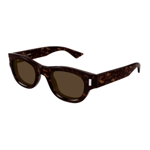 Saint Laurent SL761 002 49mm Square Sunglasses Unisex Dark Havana