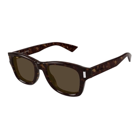 Saint Laurent SL801 002 50mm Square Sunglasses Unisex Dark Havana