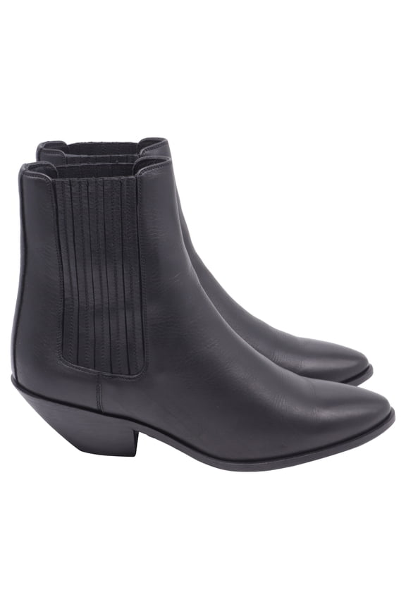 Pre-Owned Saint Laurent West 45 Chelsea Boots in Black Leather