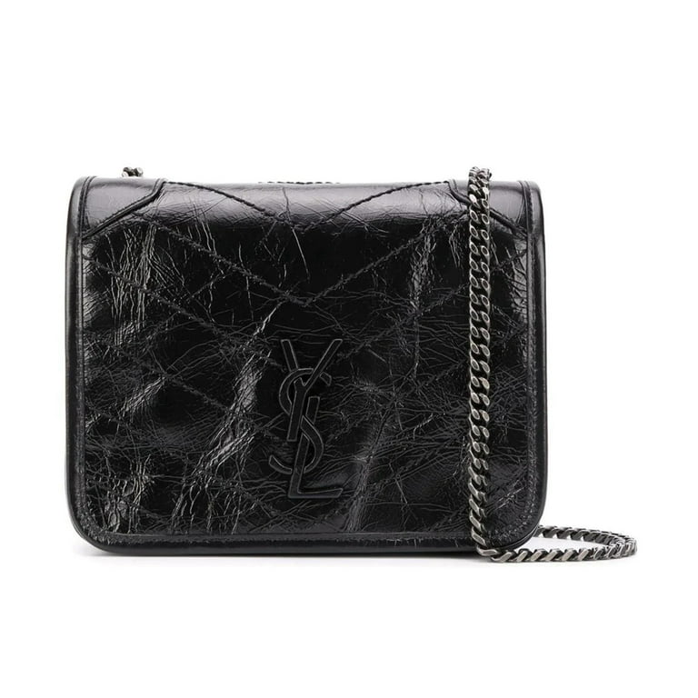 Saint Laurent Patent Le Monogramme Crossbody Bag - Black Shoulder