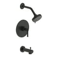 thumbnail image 1 of Saint-Lazare Single-Handle 4-Spray Settings Tub and Shower Faucet Set in Matte Black, 1 of 1