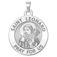 thumbnail image 1 of Saint Leonard Religious Medal  - 3/4 Inch Size of a Nickel -Sterling Silver, 1 of 1