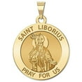 thumbnail image 1 of Saint Liborius Religious Medal  - 3/4 Inch Size of a Nickel in Solid 14K Yellow Gold, 1 of 2