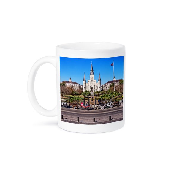 3dRose, Saint Louis Cathedral in New Orleans French Quarter, 15oz Mug