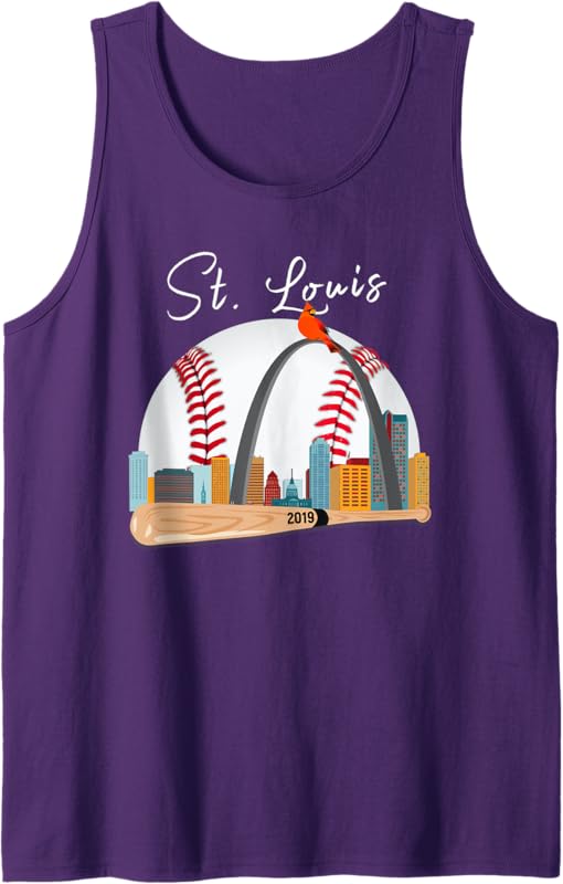 Saint Louis Red Cardinal tshirt New Horizon ball design tank top