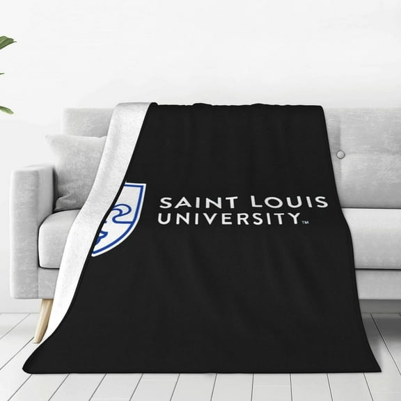 Saint Louis University Blanket Large Luxury Fleece Soft Anti-Static Anti-Pilling Flannel Bed Blanket