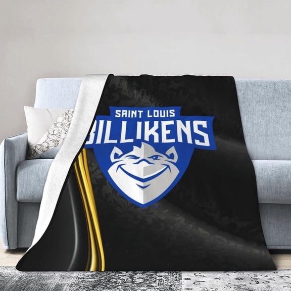 Saint Louis University Fleece Blanket, Very Soft Microfiber Flannel Blanket for Couch Warm and Cozy for All Seasons