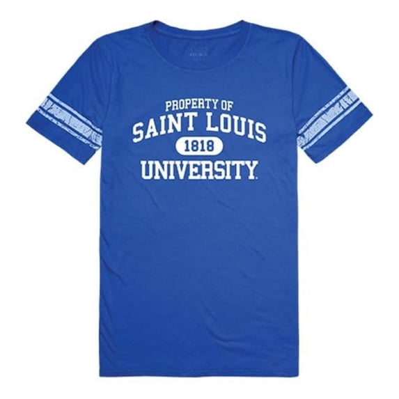 Saint Louis University Women Property Football T-Shirt, Royal - Small