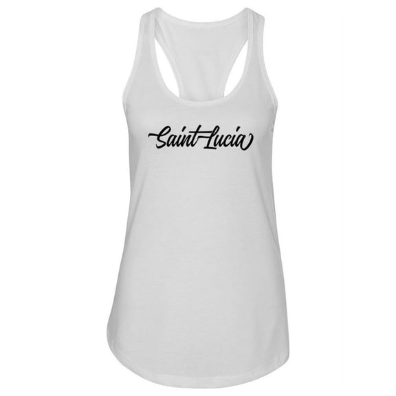 Saint Lucia Cursive  Tank Women -Image by Shutterstock, Female Medium