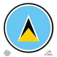 thumbnail image 1 of Saint Lucia Flag - 5" Vinyl Sticker - For Car Laptop I-Pad - Waterproof Decal, 1 of 1