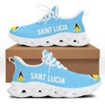 thumbnail image 1 of Saint Lucia Flag Print Girls Lace up Mesh Swing Sneakers Lightweight Casual Platform Shoes for Women Comfort Zapatos, 1 of 8