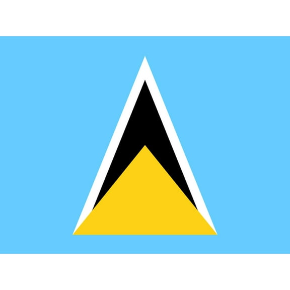 Saint Lucia National Flag Patriotic Vexillology World Flags Country Region Poster Extra Large XL Wall Art Print