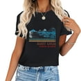 thumbnail image 1 of Saint Lucia Over Water Bungalow Retro T-Shirt, 1 of 5