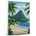 thumbnail image 1 of Saint Lucia Travel Canvas, Vintage City Canvas Caribbean Canvas Wall Art, Saint Lucia Canvas Colorful, Caribbean Picture Canvas - 104AZ1209, 1 of 2