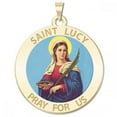 thumbnail image 1 of Saint Lucy Religious Medal Color - 1 Inch Size of a Quarter -Solid 14K Yellow Gold, 1 of 2