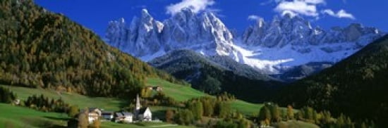 Saint Magdalena Church Italy Canvas Art - Panoramic Images (36 x 12)