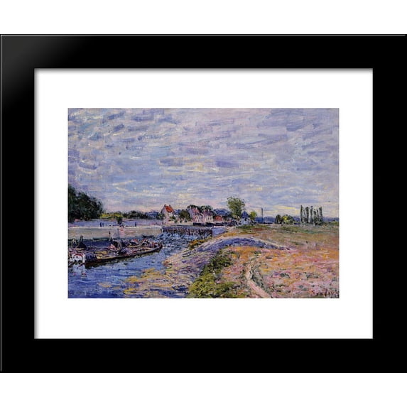 Saint Mammes Dam 20x24 Framed Art Print by Alfred Sisley