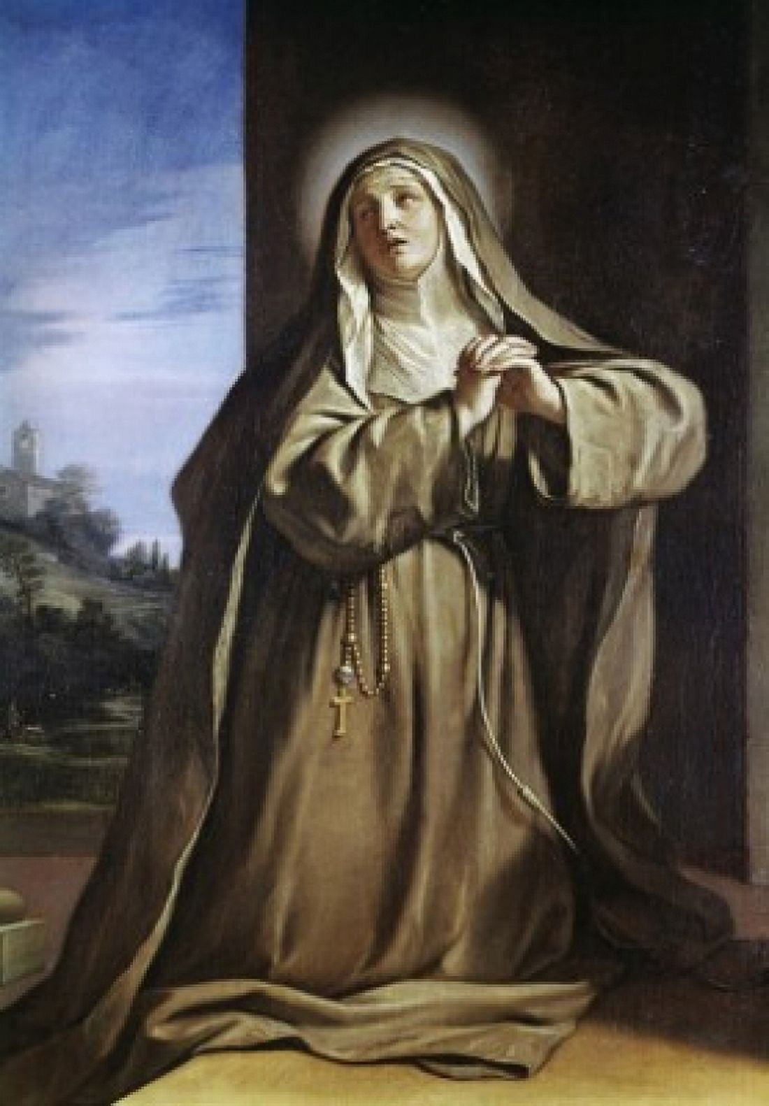Saint Margarita da Cortona Giovanni Francesco B Guercino (1591-1666 Italian) Canvas Art - Giovanni Francesco B Guercino (18 x 24)
